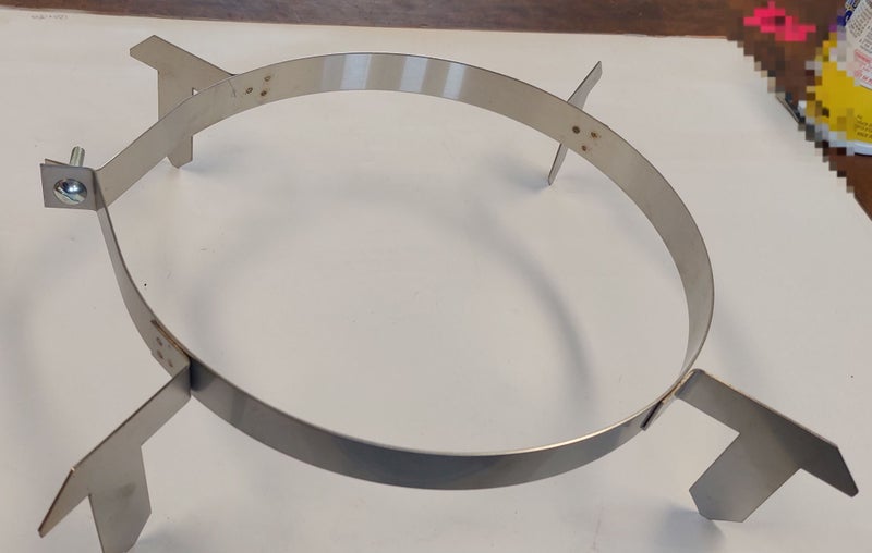 250mm Stainless Steel Top Spacer Bracket for Wood Fire Flue System Carousel 2