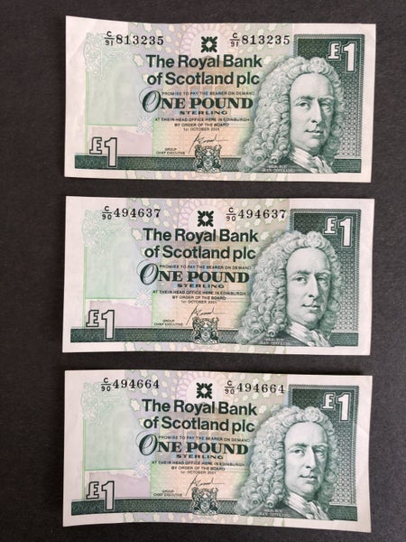 Scotland One Pound x 3 Carousel 2