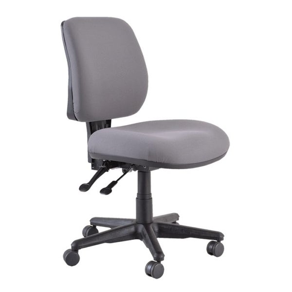 Buro Roma 2 Lever Mid Back Office Chair, Nylon Base, Charcoal Fabric, Assembled Carousel 1
