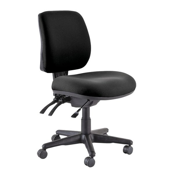 Buro Roma 3 Lever Mid Back Office Chair, Black Fabric, Nylon Base Carousel 1