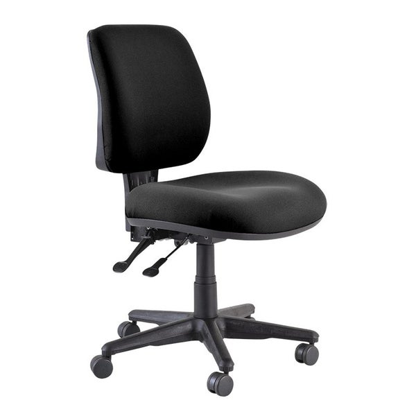 Buro Roma 2 Lever Mid Back Office Chair, Nylon Base, Black Fabric, Assembled Carousel 1