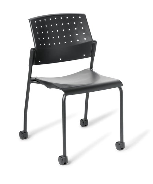 Eden 550 Black Frame Community Chair, Stacking Chair Carousel 1