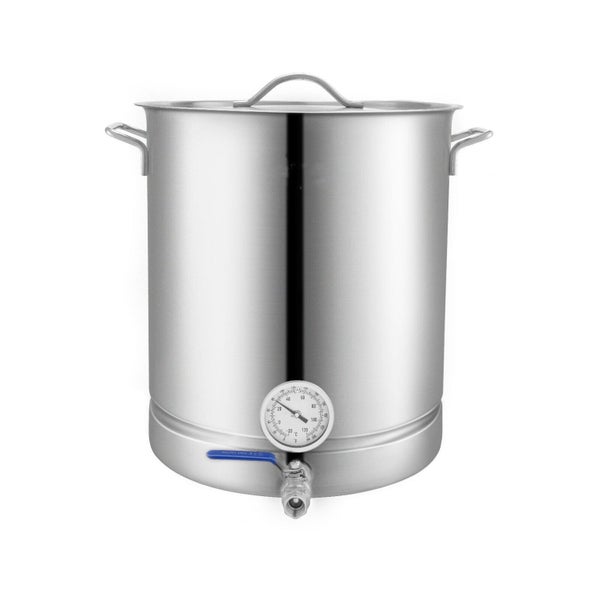 New Stainless Steel Home Brew Kettle Set 16Gal Beer Stock Pot with Accessories Carousel 10
