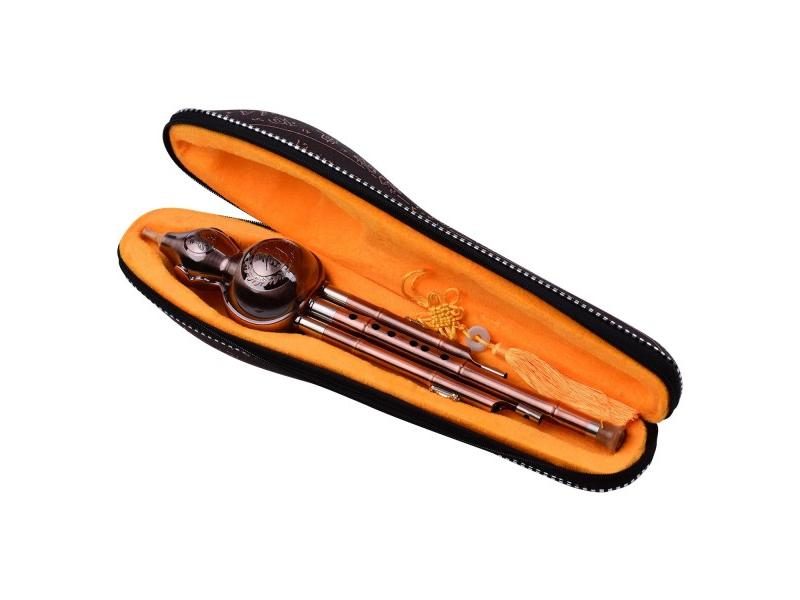 3 Tone C-Key Hulusi Gourd Cucurbit Flute Aluminum With Copper Plated Pipes Carousel 1