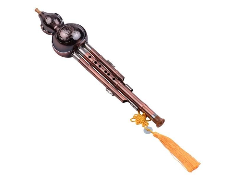 3 Tone C-Key Hulusi Gourd Cucurbit Flute Aluminum With Copper Plated Pipes Carousel 2