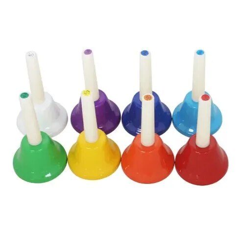 Orff Musical Instrument Set Colorful 8-Note Hand Bell Children's Music Toy Baby Carousel 1