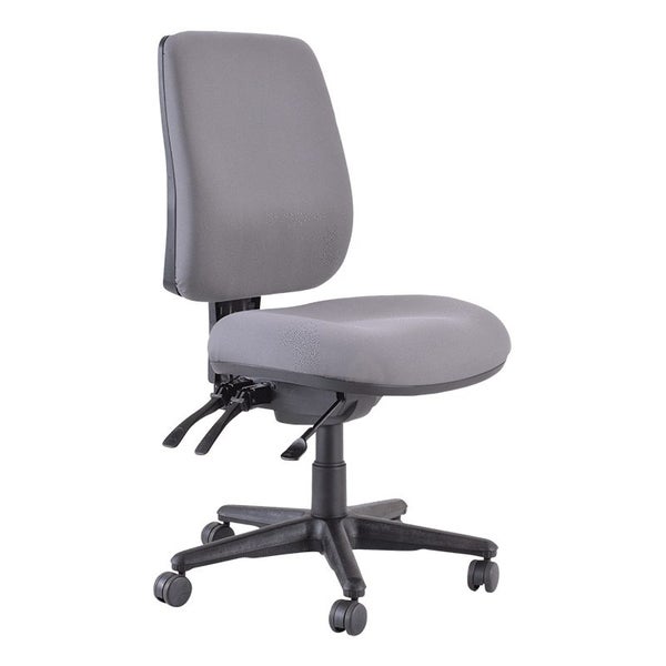 Buro Roma 3 Lever High Back Ergonomic Office Chair, Charcoal, Black Nylon Base Carousel 1