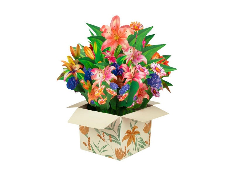 Pop-up Flower Bouquet Card Mother's Day 3D Blossom Paper Card Greeting Cards ST2 Carousel 2