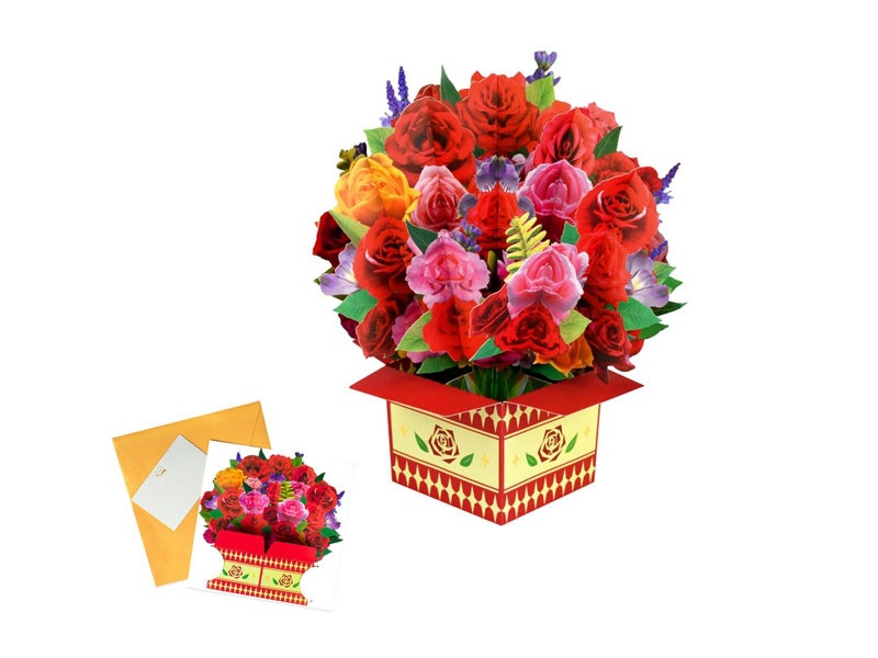 Pop-up Flower Bouquet Card Mother's Day 3D Blossom Paper Card Greeting Cards ST4 Carousel 1