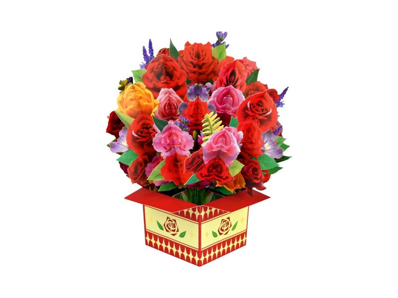 Pop-up Flower Bouquet Card Mother's Day 3D Blossom Paper Card Greeting Cards ST4 Carousel 2