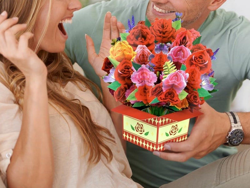 Pop-up Flower Bouquet Card Mother's Day 3D Blossom Paper Card Greeting Cards ST4 Carousel 4