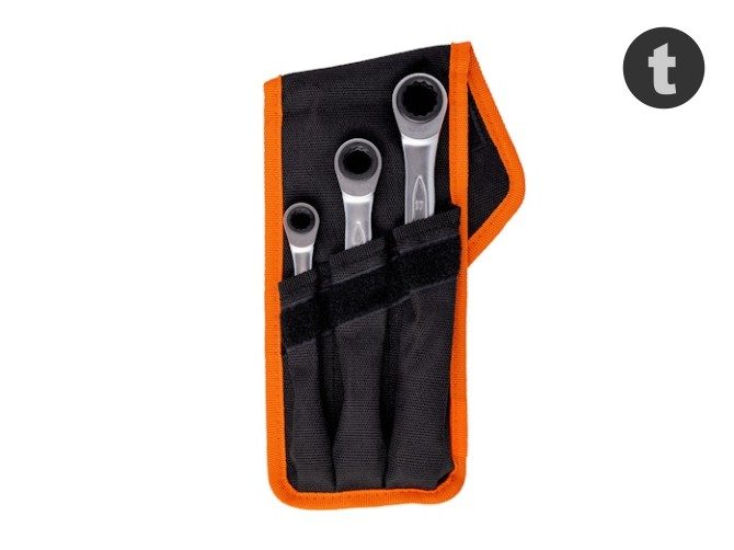 Bahco Ring Ratchet Spanner Set 3 Piece 8mm-19mm Carousel 1