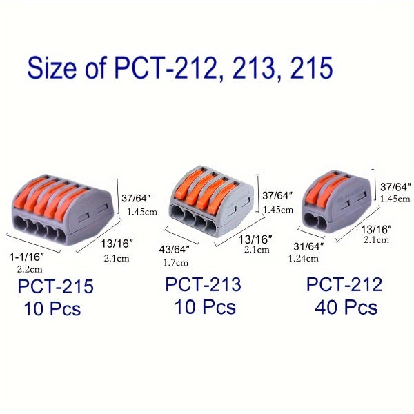60PCS Lever Wire Nut Connectors. Compact Splicing Wire Connector,2 4 Carousel 6