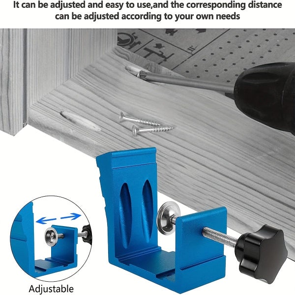 Pocket Hole Jig Kit Dowel Drill Joinery Screw Kit Carpenters Wood Carousel 6