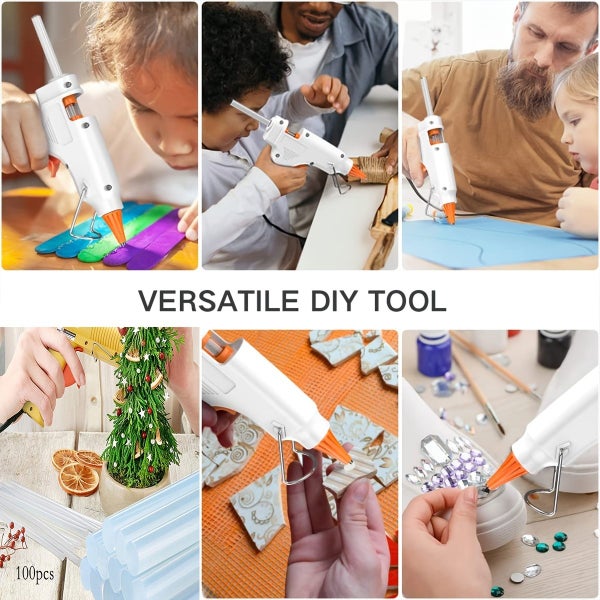 Mini Hot Glue Gun Kids Crafts / 30Pcs Glue Sticks and Stand Hot Melt Carousel 7