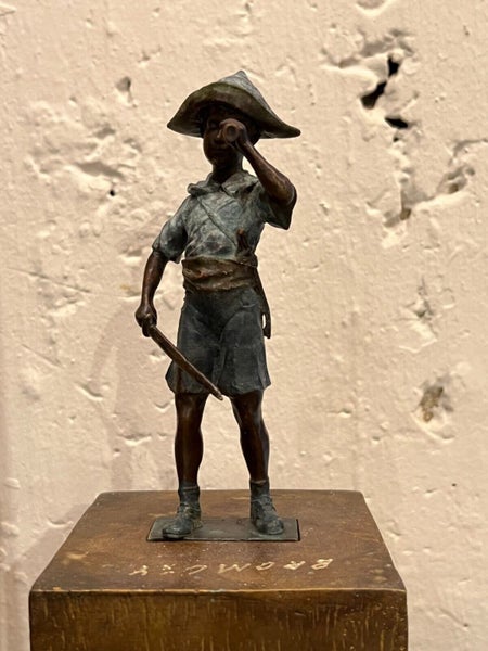 DAVID BROMLEY "Pirate Play" Signed, Cast Bronze Maquette Sculpture and Base Carousel 1