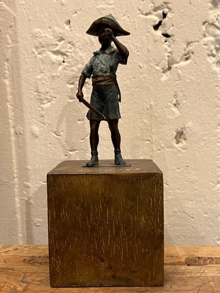 DAVID BROMLEY "Pirate Play" Signed, Cast Bronze Maquette Sculpture and Base Carousel 2