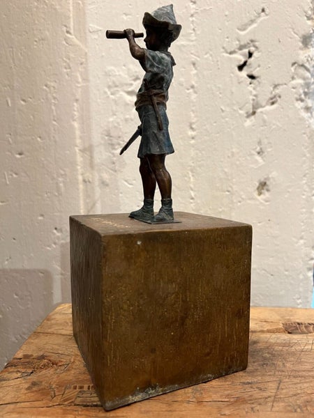 DAVID BROMLEY "Pirate Play" Signed, Cast Bronze Maquette Sculpture and Base Carousel 5