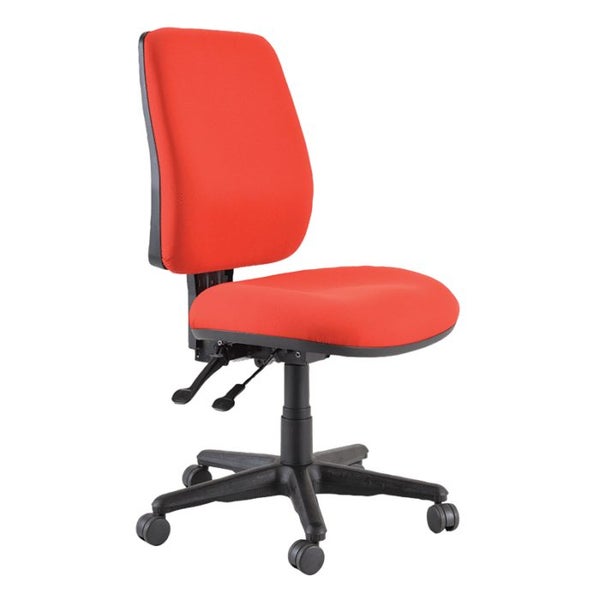 Buro Roma 2 Lever High Back Ergonomic Office Chair, Assembled, Nylon Base, Red Carousel 1