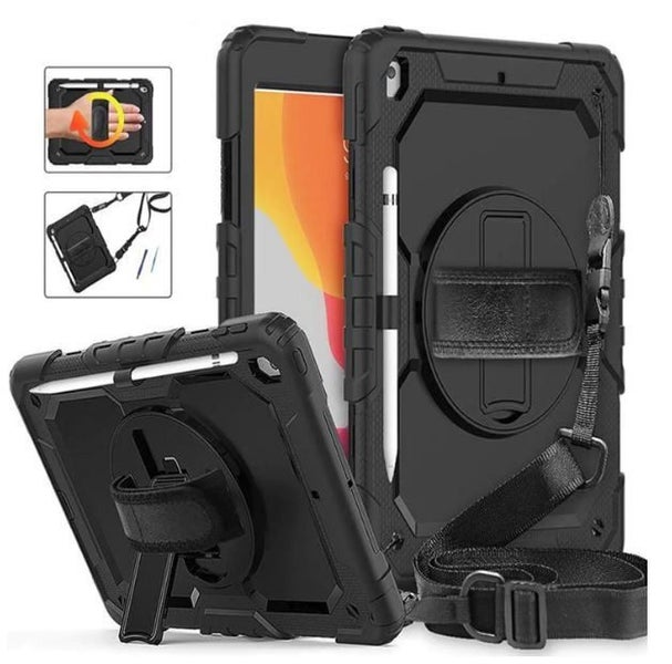 Pisen Rugged Apple iPad (10.2') (9th/8th/7th Gen) Case Black - Built-in-Kicks... Carousel 1