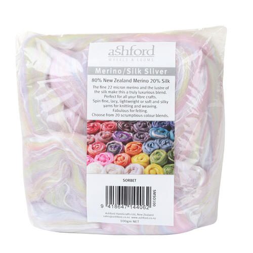 Ashford Silk / Merino - 100gm Bag 111 Sorbet Carousel 1