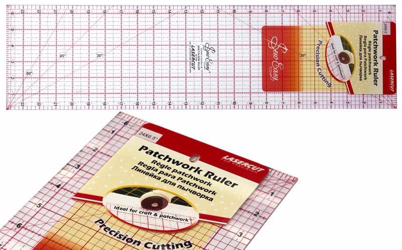 Sew Easy Patchwork Ruler 24" x 6.5" Quilt Ruler Carousel 1