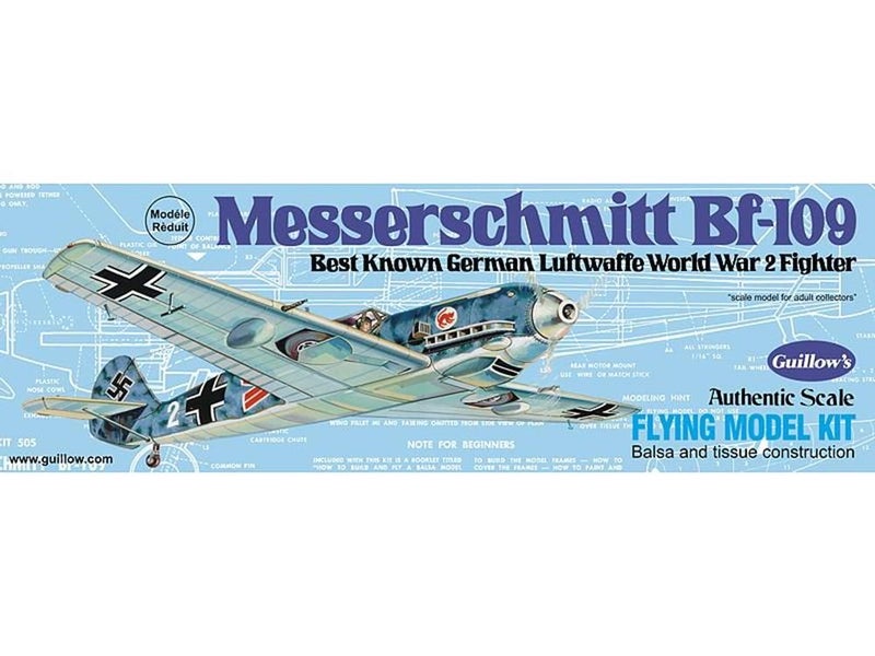 Guillows #505 1/30 Messerschmitt Bf 109 - Balsa Flying Kit Carousel 1