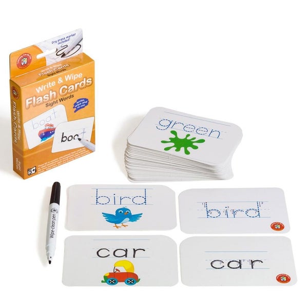 LCBF Write & Wipe Flashcards Sight Words With Marker Carousel 2