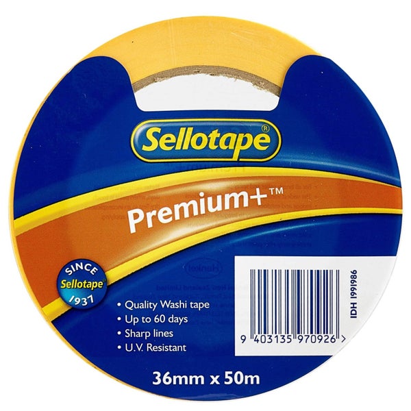 Sellotape Premium+ Washi Masking Tape 36mm x 50mt Carousel 1