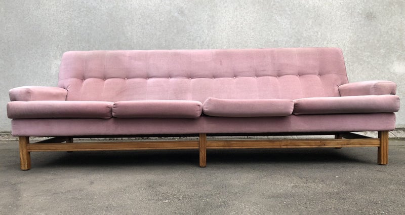 Danish Midcentury 4 Seater Sofa in Teak Carousel 1