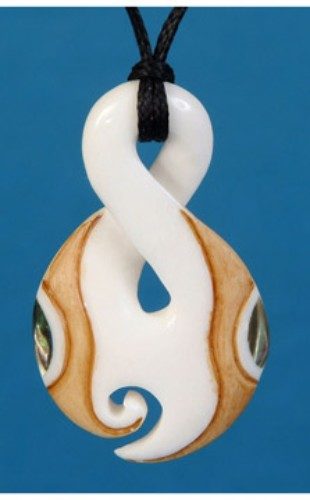 Pendant - Bone Single Twist - Kiwiana Carousel 1