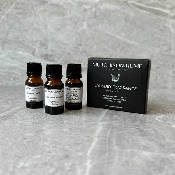 Murchison-Hume Laundry Fragrance Trio Basil & Mandarin, Buddha Wood Ginger Carousel 1