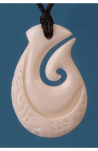 Pendant - Bone Fish Hook - Kiwiana Carousel 1