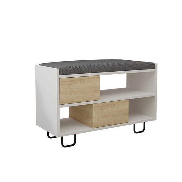 Alanya shoe Bench - White - Oak Carousel 1