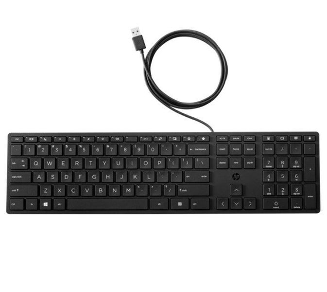 HP Wired 320K Full-Sized Keyboard - Compatible with Windows 10, Desktop PC, L... Carousel 1
