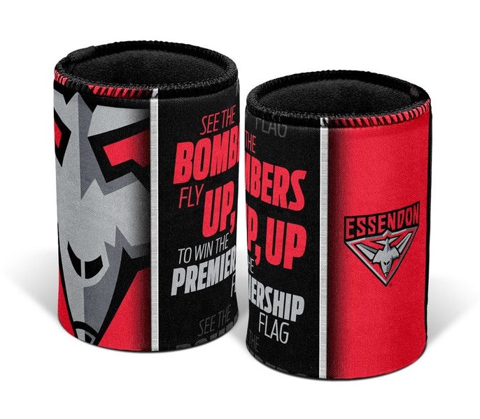 Essendon Bombers AFL SONG Beer Can Bottle Cooler Stubby Holder Cosy Carousel 1