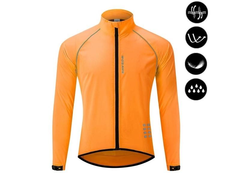 WOSAWE Men's Cycling Windbreaker Ultralight Reflective Windproof Jacket Men MTB Carousel 1