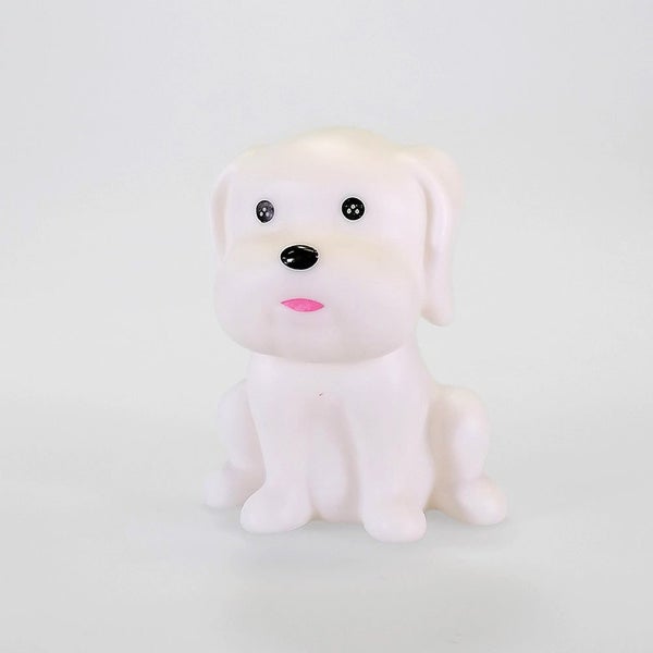 Light Up Figurine - White Dog Carousel 1
