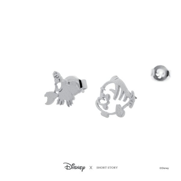 Disney x Short Story Earrings Sebastian and Flounder - Silver Carousel 2