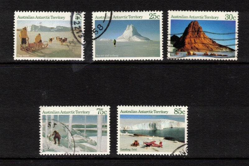 (v) Australia Antarctic Territory 1984 Scenic Issue set of 5 used Carousel 1