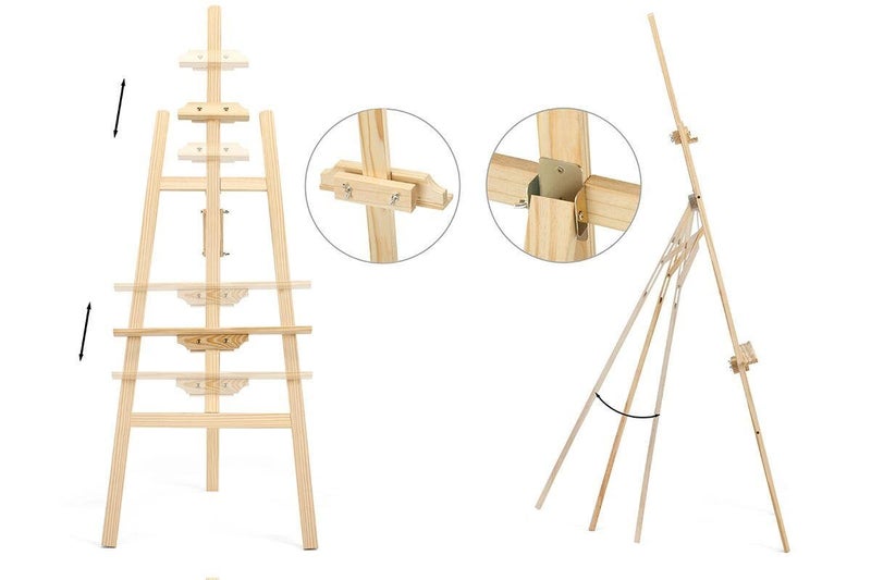 110cm Pine Wood Painting Easel Carousel 2