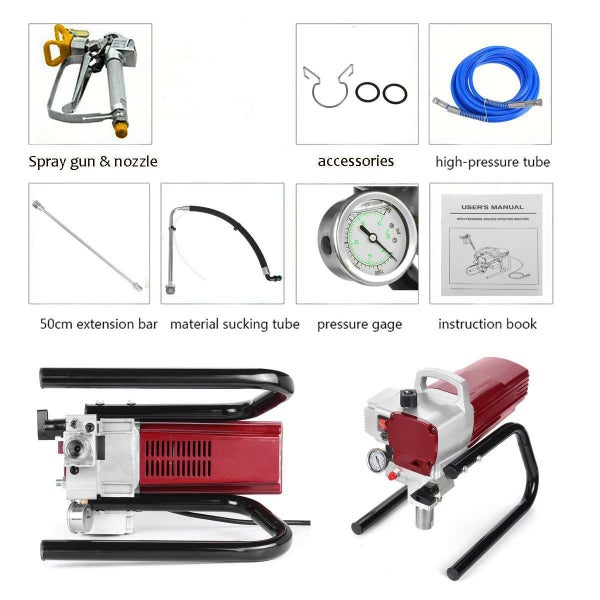 1700W Airless Paint Sprayer Spraying Machine Carousel 4
