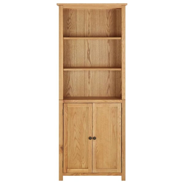 Nz Local Stock-of Bookcase with 2 Doors Solid Oak Wood Xnkoik Carousel 2