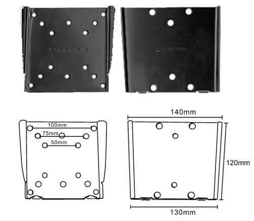 Brateck 13 to 27" LCD Wall Mount Bracket Carousel 1