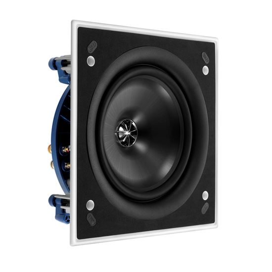 KEF Ultra Thin Bezel 8'' Square In-Ceiling Speaker. 200mm Uni-Q driver with 16mm Carousel 1