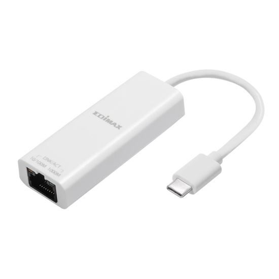 EDIMAX USB-C to Gigabit Ethernet Adapter. Plug-and-Play. Backward compatible wit Carousel 1