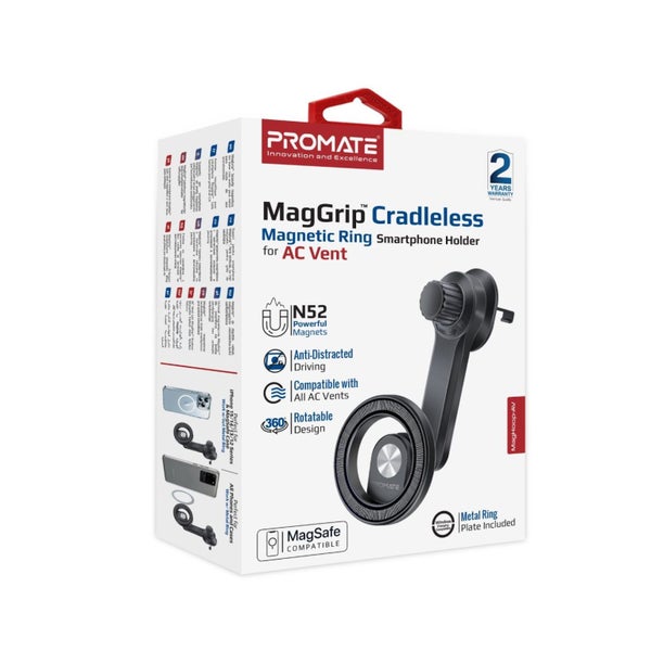 PROMATE MagGrip 360 Cradleless AC Vent Magnetic Ring Smartphone Holder. Designed Carousel 2