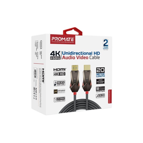 PROMATE 20m Ultra-High Definition (UHD) 2.0 HDMI Cable. Supports 4K@60Hz (4096x2 Carousel 2