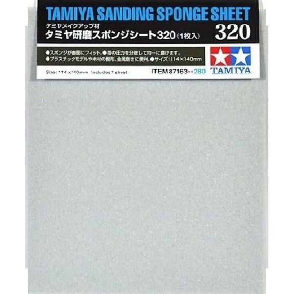 Tamiya 87163 Sanding Sponge Sheet - 320 Grit (1 Sheet) Carousel 2