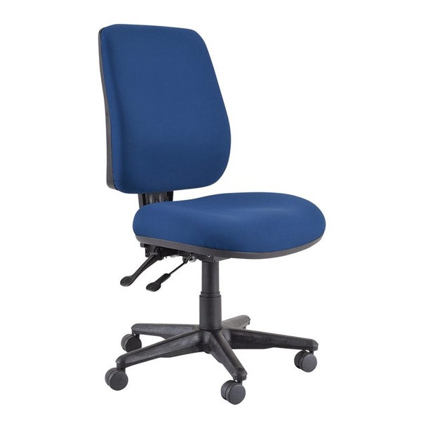 Buro Roma 2 Lever High Back Ergonomic Office Chair, Assembled, Nylon Base, Blue Carousel 1